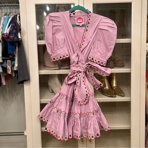 Celia B. Purple Puff Sleeve Dress